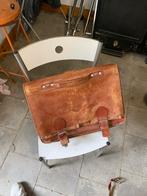 Grote leren vintage schooltas, Gebruikt, Bruin, 50 cm of meer, 40 tot 50 cm