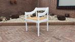 Vico Magistretti design fauteuil, Huis en Inrichting, Ophalen, Riet of Rotan, Vintage design, Wit