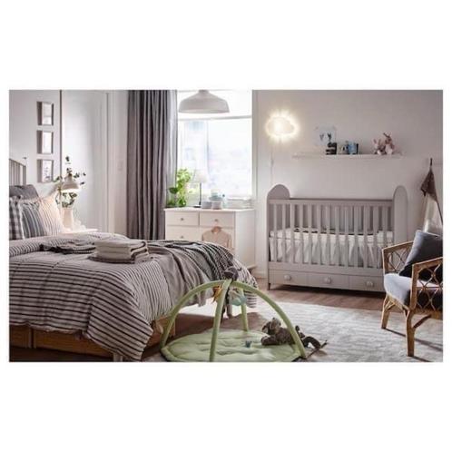 IKEA Gonatt met matras en beddengoed, Kinderen en Baby's, Kinderkamer | Bedden, Zo goed als nieuw, Minder dan 140 cm, Minder dan 70 cm