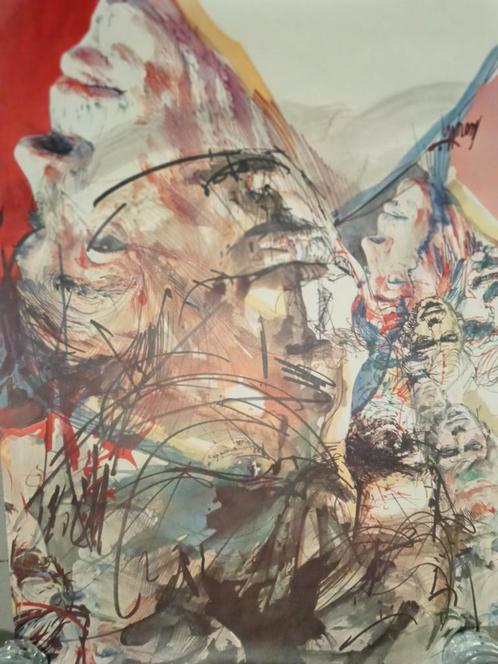 Raymond moretti Poster, Antiek en Kunst, Kunst | Schilderijen | Abstract, Ophalen of Verzenden