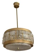 Doria leuchten vintage design hanglamp, Glas, Gebruikt