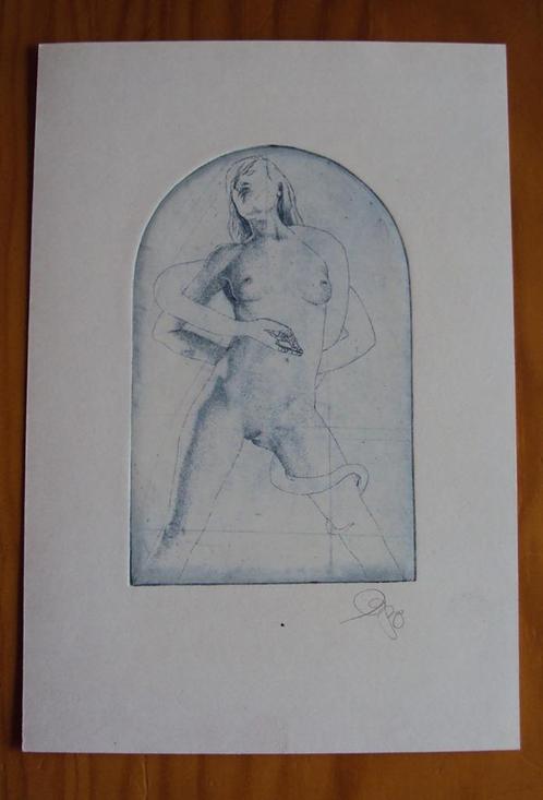 Olaf Gropp handgesigneerde erotische ets 'Act' - C3 & C5, Antiquités & Art, Art | Eaux-fortes & Gravures, Envoi