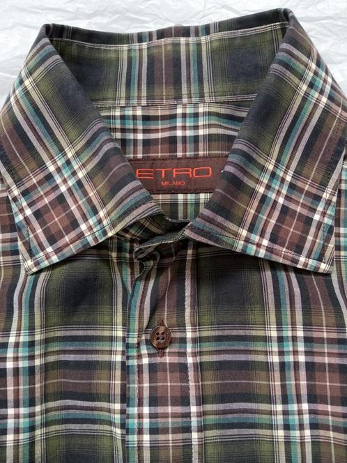 ETRO geruit overhemd mt 39 met baleinen (zeer)goede staat, Kleding | Heren, Overhemden, Zo goed als nieuw, Ophalen of Verzenden