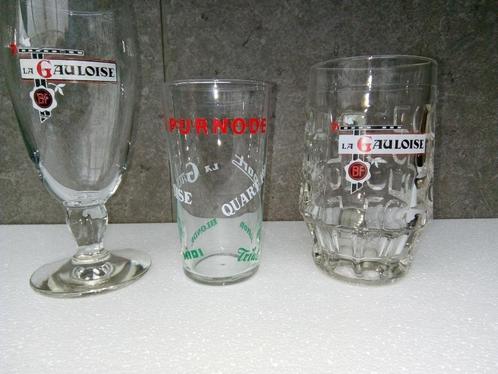 Drie verschillende glazen van BRASSERIE DU BOCQ PURNODE, Verzamelen, Biermerken, Zo goed als nieuw, Glas of Glazen, Overige merken