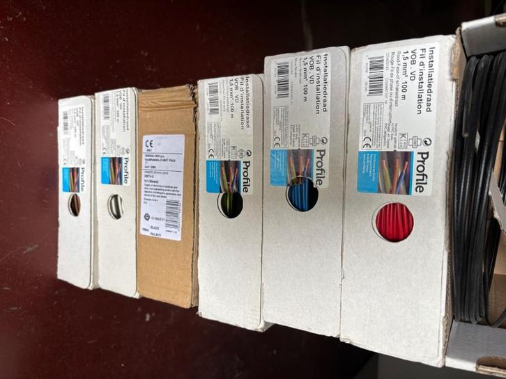 Elektriciteitsdraad 1,5 / 2,5 / 6 en 16 mm2, Doe-het-zelf en Bouw, Elektriciteit en Kabels, Nieuw, Kabel of Snoer, Ophalen