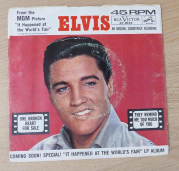 7"  Elvis* ‎– One Broken Heart For Sale (US Press)