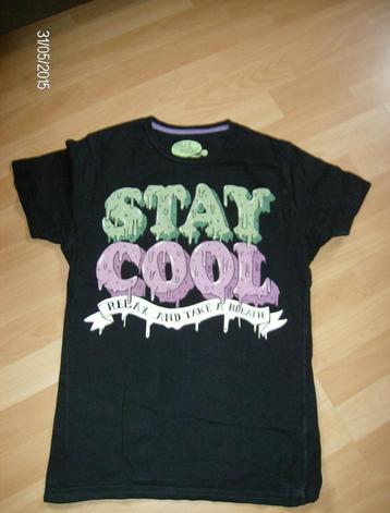 t-shirt zwart merk pull bear tees - maat s, Pull bear tees, Enlèvement ou Envoi, Porté, Taille 46 (S) ou plus petite