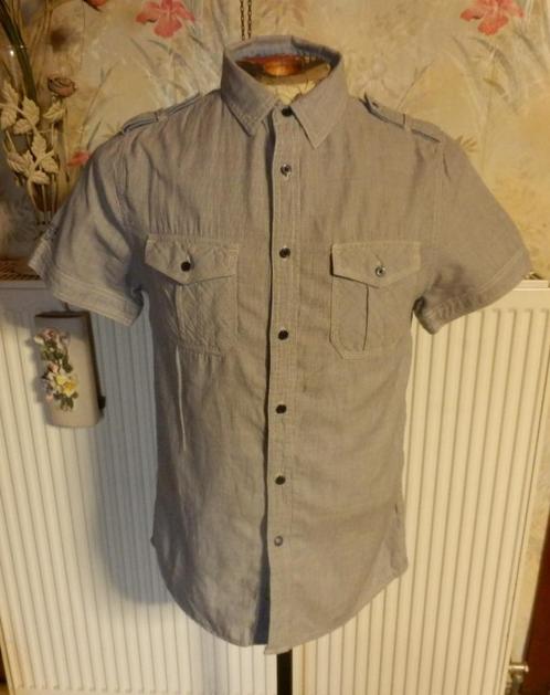 (51) - chemise homme t.S bleu jeans - guess -, Kleding | Heren, Overhemden, Zo goed als nieuw, Halswijdte 38 (S) of kleiner, Blauw