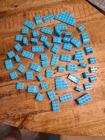 60 blocs Lego Duplo bleu clair, Enlèvement ou Envoi, Comme neuf, Briques en vrac, Duplo
