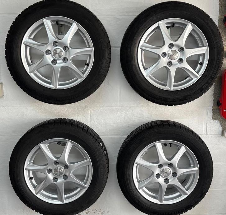 Jantes alu 16" avec Pneus hiver Continental, Auto-onderdelen, Banden en Velgen, Banden en Velgen, Winterbanden, 16 inch, 205 mm