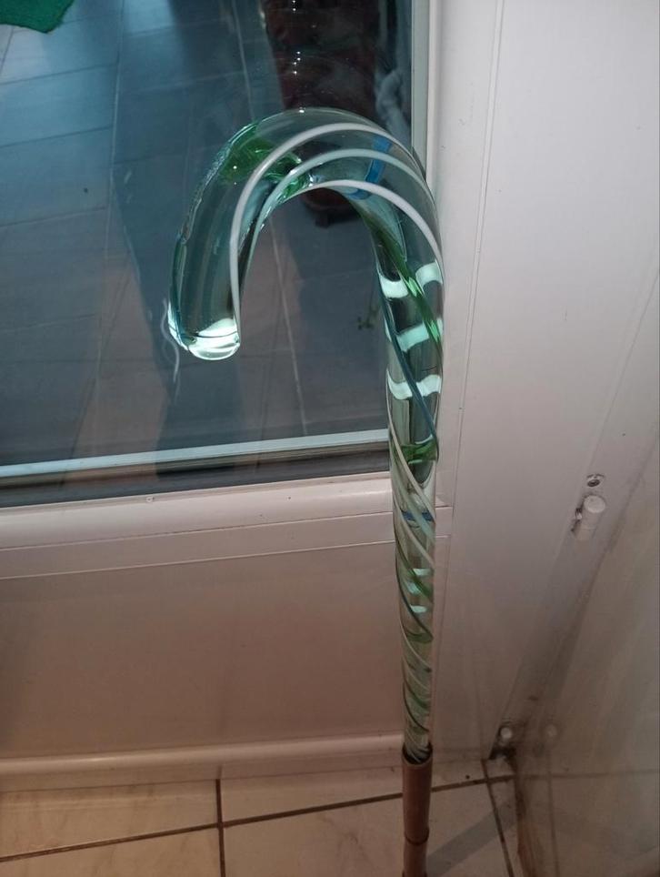 Riet van glas en bamboe, Diversen, Wandelstokken, Gebruikt, Ophalen of Verzenden