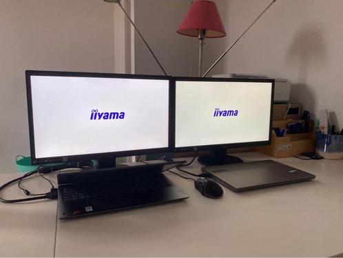 iiyama 21,5 inch dubbele computermonitor, Computers en Software, Monitoren, Zo goed als nieuw, HDMI, Full HD, Ophalen of Verzenden