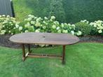 Teak houten tuintafel gloster, Tuin en Terras, Ophalen, Gebruikt, Ovaal, Teakhout