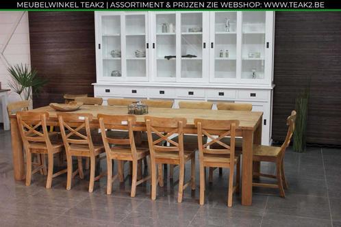 Nieuwe luxe of teak eetkamerstoelen - stoelen bij TEAK2, Huis en Inrichting, Stoelen, Nieuw, Hout, Kunststof, Leer, Metaal, Riet of Rotan