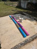 Plastic springbalken, 2 stuks met blokken, Ophalen, Gebruikt, Springen