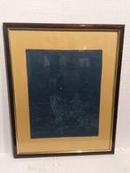 Eugène Verboeckhoven (1798/99-1881) Grote Originele tekening, Enlèvement ou Envoi