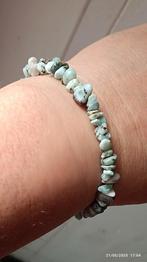 Elastische armband met larimar, Blauw, Nieuw, Ophalen of Verzenden, Elastiek