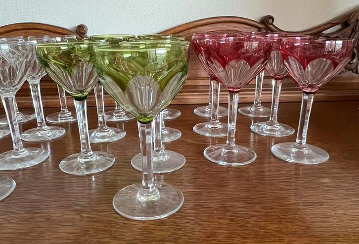 Kristallen wijn/water glazen: Val st Lambert, Verzamelen, Glas en Drinkglazen, Zo goed als nieuw, Overige typen, Ophalen