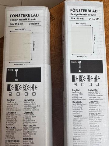 2 x Black-out roller gordijn WIT- verduisterend beschikbaar voor biedingen