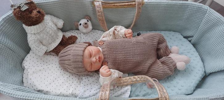 Platina full silicone baby Elisse, Verzamelen, Poppen, Zo goed als nieuw, Babypop, Levensecht of Reborn, Ophalen of Verzenden