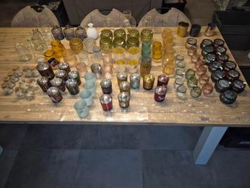 Lot de Photophores bougeoirs bougies environ 100 pièces  beschikbaar voor biedingen