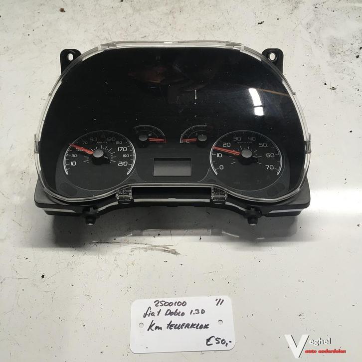 Fiat Doblo 1.3 Diesel 2011 2500100   Km Tellerklok   5030051, Auto-onderdelen, Dashboard en Schakelaars, Gebruikt, Ophalen of Verzenden