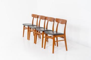 Set van 4 vintage Mosbøl eetkamerstoelen van Findahl beschikbaar voor biedingen