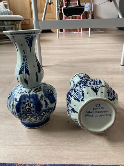 Vaasjes Delfts blauw gesigneerd, Antiek en Kunst, Antiek | Keramiek en Aardewerk, Ophalen