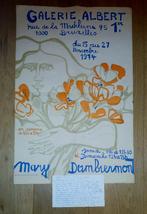 Gesigneerde Affiche en kaart Mary Dambiermont textiel kunst, Antiek en Kunst, Ophalen of Verzenden
