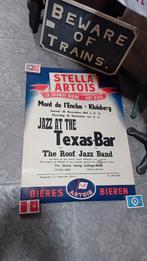 Jazz Affiche Texas Bar Kluisbergen Stella Artois, Ophalen of Verzenden, Zo goed als nieuw