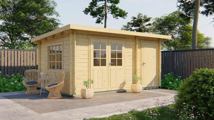 Blokhut - Tuinhuis Santander | 34 mm | vuren, Hobby en Vrije tijd, Overige Hobby en Vrije tijd, Nieuw, Verzenden