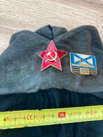 Russische marine muts/bootje met kentekens, Verzamelen, Militaria | Algemeen, Ophalen of Verzenden, Landmacht, Overige typen