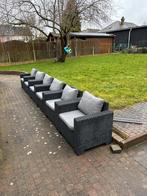 Ensemble de salon en osier - Allibert - coussins + 2 tables, Jardin & Terrasse, Synthétique, Enlèvement, Utilisé, Sets de jardin