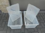 2 opbergdozen met deksel, Doe-het-zelf en Bouw, Kratten en Dozen, Ophalen, Gebruikt