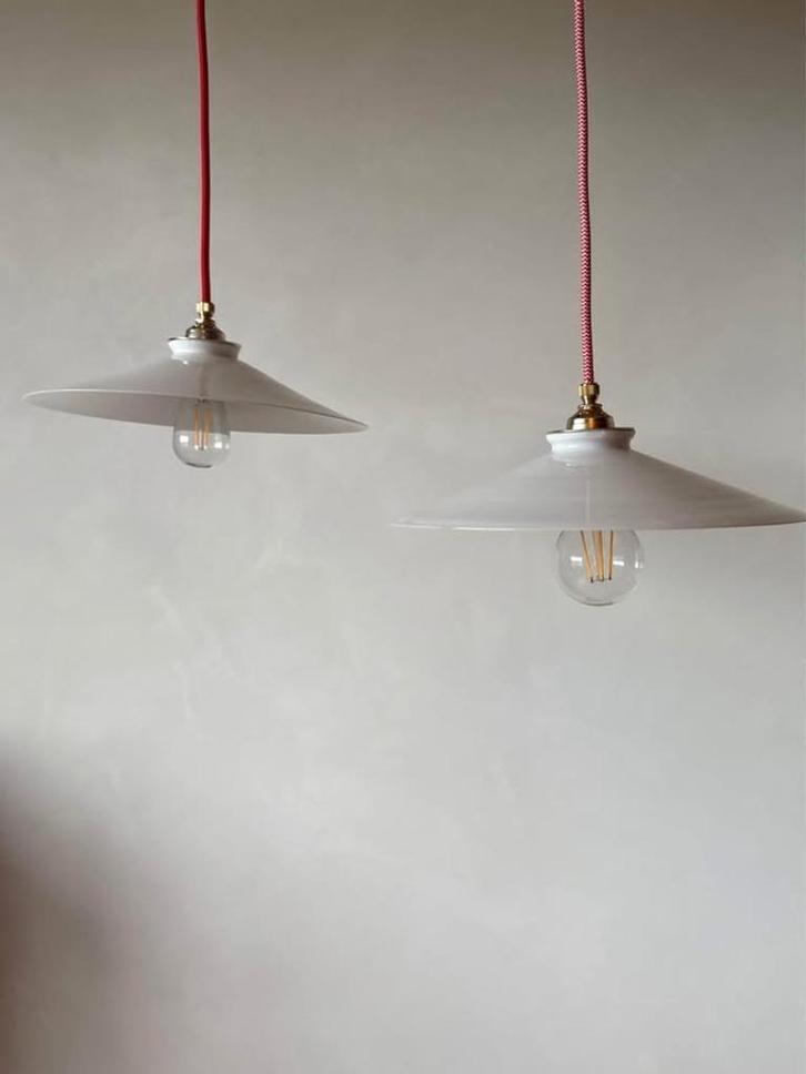Vintage opaline witte lampen, Antiek en Kunst, Antiek | Verlichting, Ophalen of Verzenden