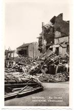 postkaart Oostende Christinnastraat ruïnes, Verzamelen, Postkaarten | België, Ophalen of Verzenden