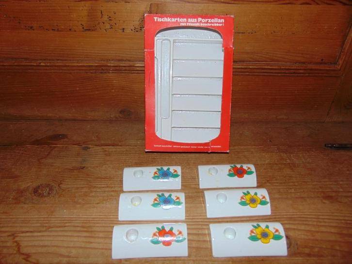 Retro naamblokjes in keramiek West Germany, Verzamelen, Retro, Huis en Inrichting, Ophalen of Verzenden