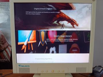 Beeldscherm relisys tl766-RE (4/3 rechtopstaand beeld), Haut-parleurs intégrés, Enlèvement ou Envoi, 60 Hz ou moins, Utilisé