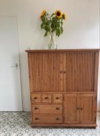 Vintage massief grenen kast tvkast computerkast, Huis en Inrichting, Ophalen, Gebruikt, Minder dan 150 cm, Grenenhout