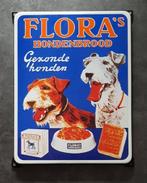 Flora's hondenbrood retro emaillen reclame decoratie bord, Ophalen of Verzenden, Zo goed als nieuw, Reclamebord