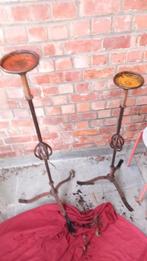 Landelijke smeedijzeren kandelaars, Antiek en Kunst, Ophalen