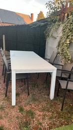 Table de jardin extensible + 8 chaises – Modèle Bristol, Tuin en Terras, Tuintafels, Ophalen, Gebruikt, Rechthoekig