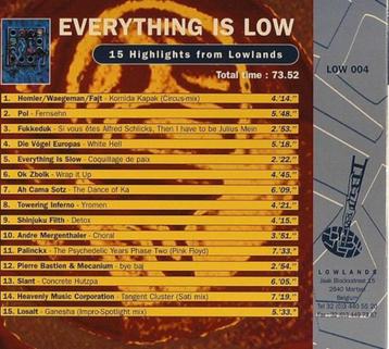 CD-  Everything Is Low (15 Highlights From Lowlands)