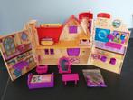 leuk inklapbaar poppenhuis, Kinderen en Baby's, Speelgoed | Poppenhuizen, Ophalen of Verzenden, Zo goed als nieuw, Poppenhuis