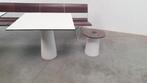 Moooi container table + low voet wit classic dutch design, Huis en Inrichting, Tafels | Bijzettafels, Ophalen, Gebruikt, Vierkant