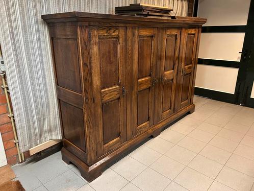 Antieke eikenhouten buffetkast, Huis en Inrichting, Kasten | Buffetkasten, Gebruikt, 150 tot 200 cm, 200 cm of meer, 25 tot 50 cm