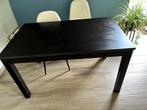 zwarte uitschuifbare eettafel ikea, Comme neuf, Uitschuifbaar, 100 à 150 cm, Rectangulaire