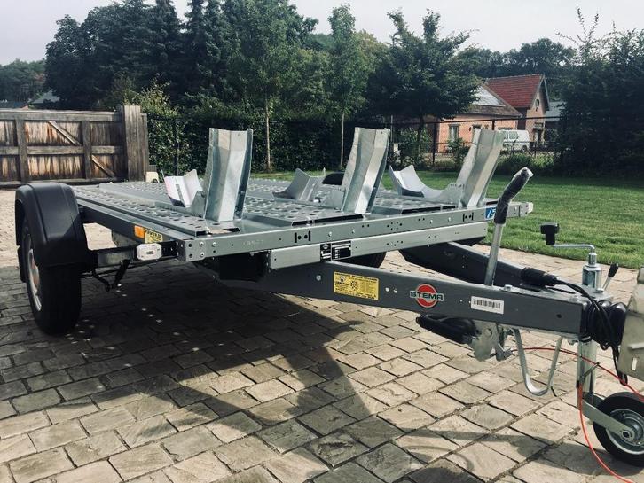 Top Motortrailer van Stema te huur, Auto diversen, Aanhangers en Bagagewagens, Zo goed als nieuw, Ophalen