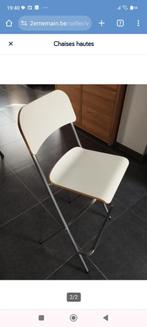 Lot de 6 Chaises hautes pliables, Huis en Inrichting, Stoelen, Vijf, Zes of meer stoelen, Gebruikt, Wit, Hout