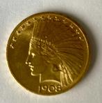 10 $ US gold 1908  *indian*, Ophalen, Noord-Amerika, Losse munt, Goud